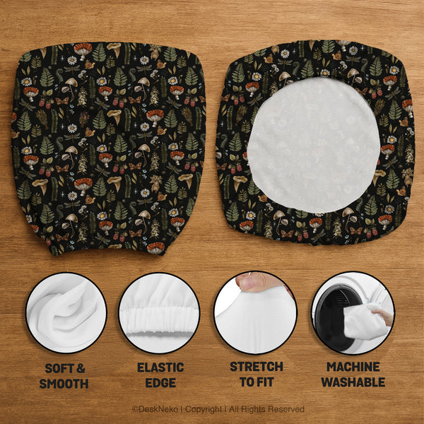 Woodland Pattern Desk Chair Cover - Chair Covers - Deskneko - Desk Chair Covers