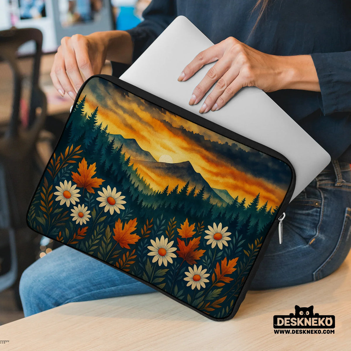 Autumn mountain laptop sleeve & bag