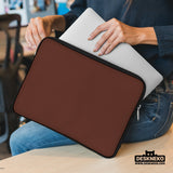 Mahogany laptop sleeve & bag, minimalist brown work case