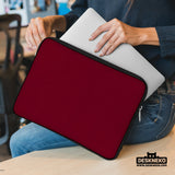 Burgundy laptop sleeve & bag for macbook and notebooks