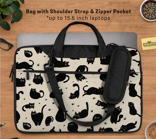 Cat pattern laptop sleeve