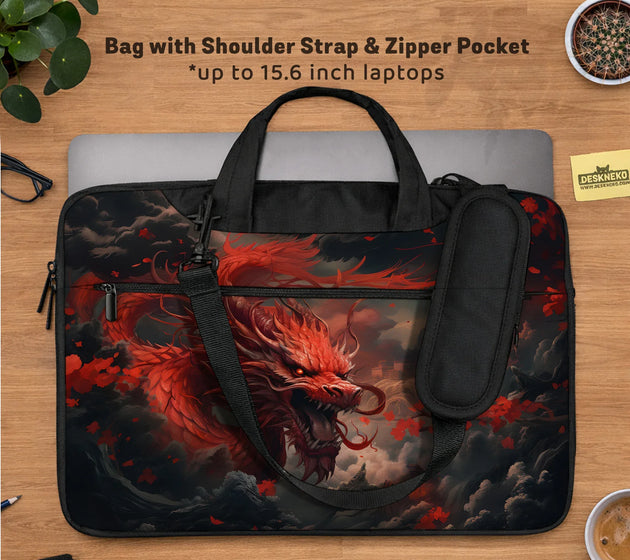Red dragon laptop sleeve & bag