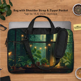 Cozy green window laptop sleeve & bag