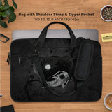 Dark koi yin yang laptop sleeve & bag, japanese ink case