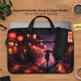 Lofi anime laptop sleeve & bag japanese rainy street aesthetic
