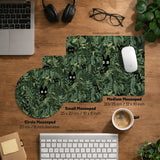Botanical cat ergonomic mousepad with wrist rest for desk comfort