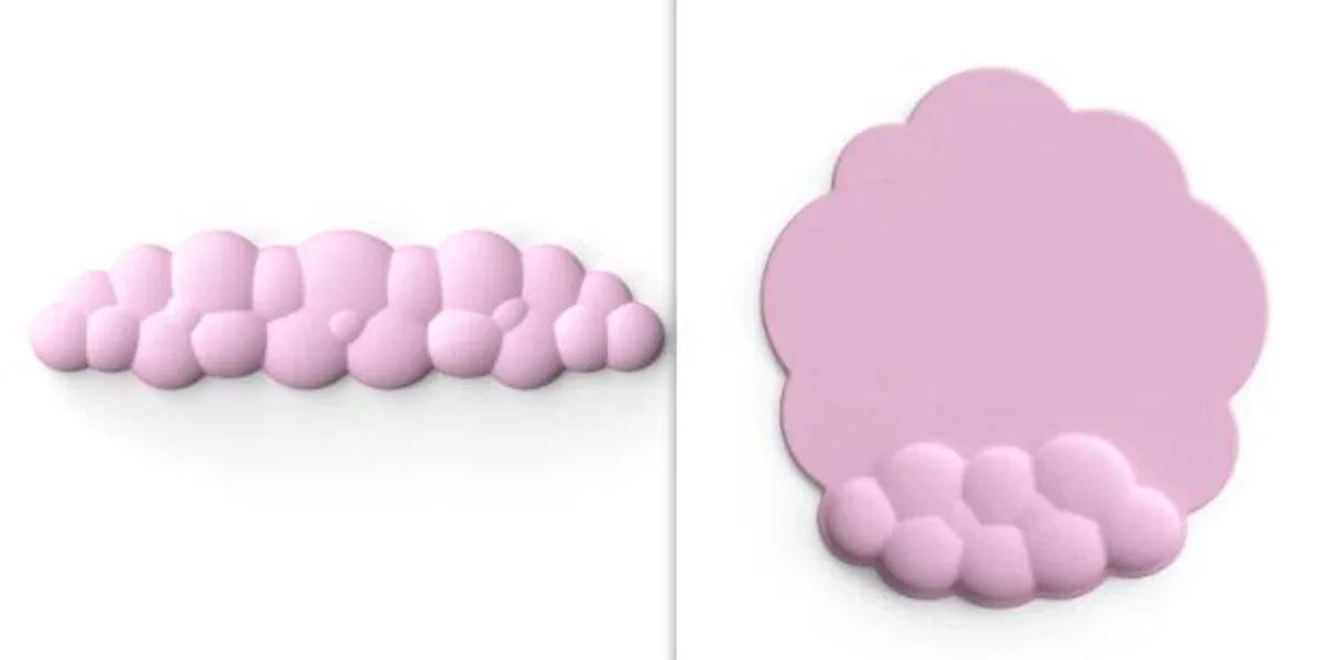 Cloud Keyboard Hand Wrist Rest Memory Foam Silicone Leather Mouse Pad Wristband Pad - Deskneko