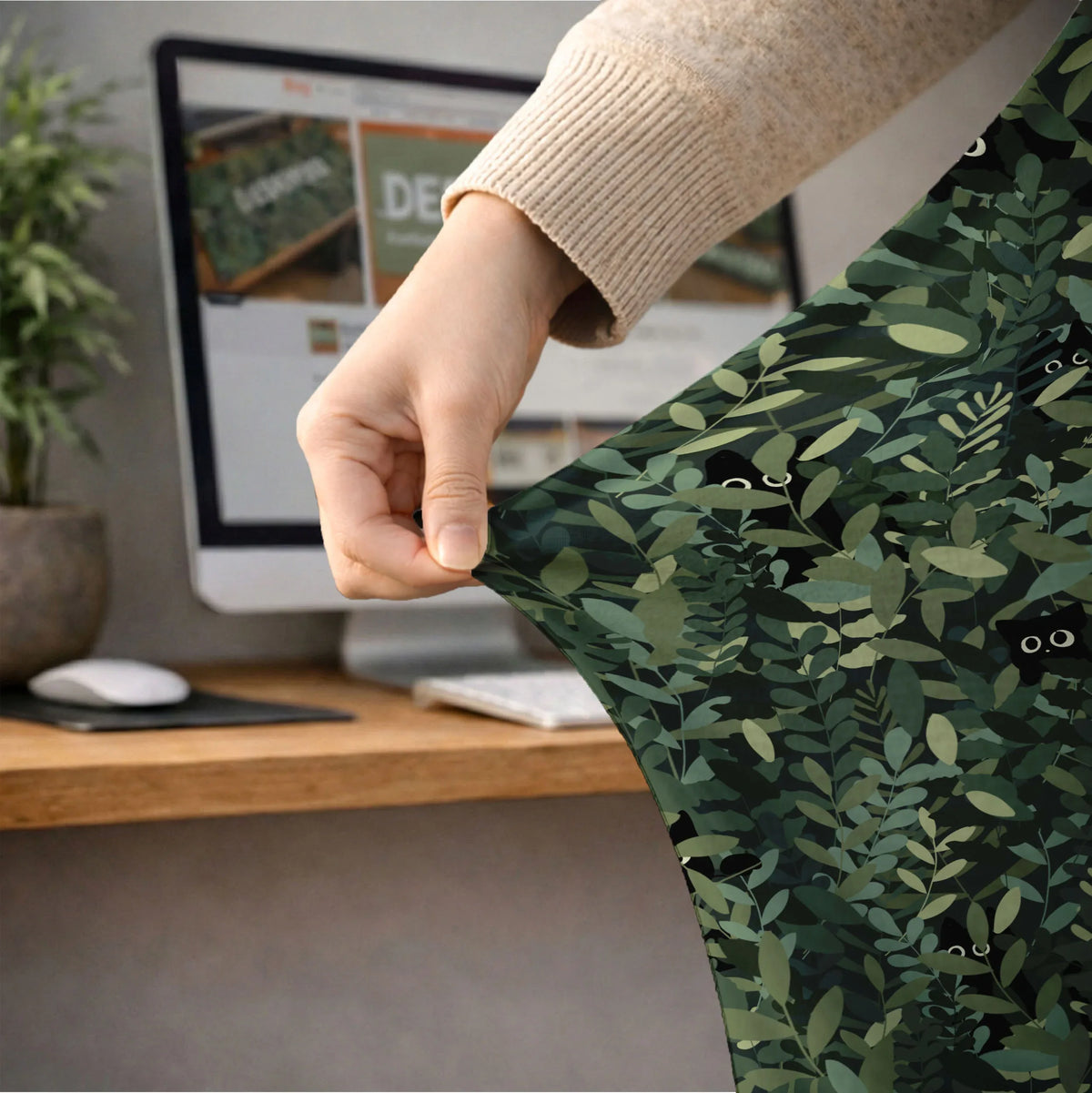 Forest cat desk chair cover for office and gaming chairs