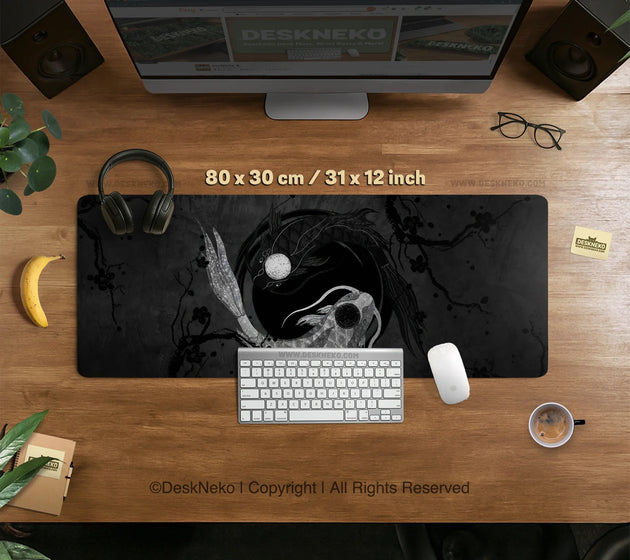 Yin yang koi deskmat