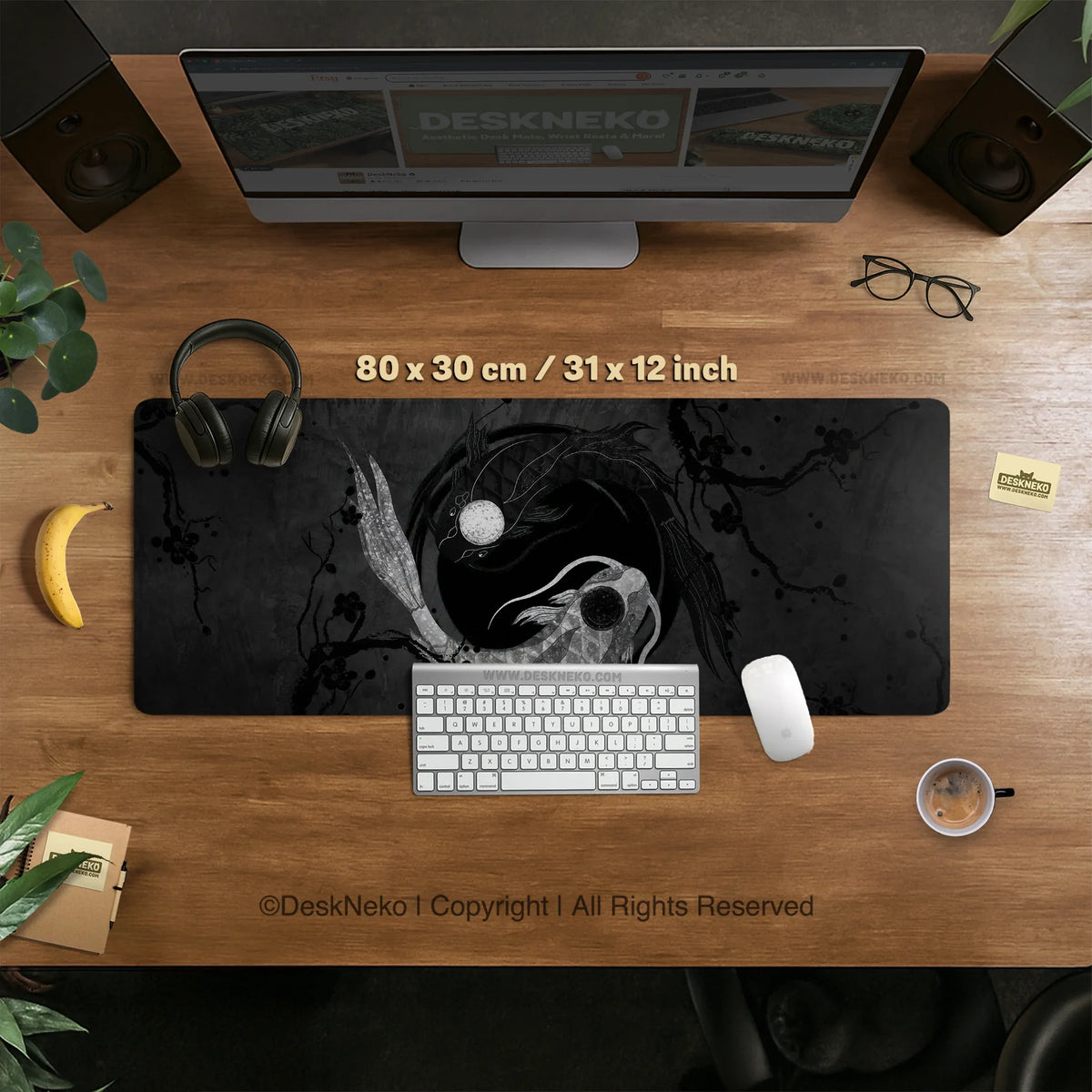 Yin yang koi deskmat