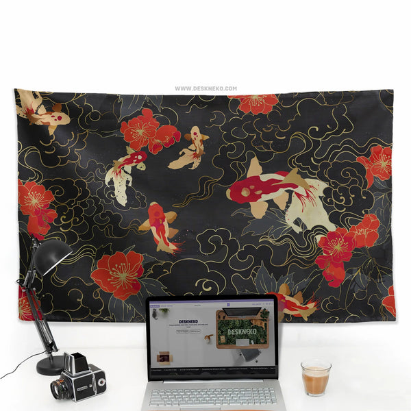 Koi Fish Wall Tapestry - Deskneko
