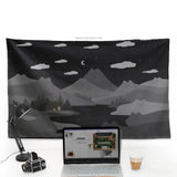Cute Cat Mountains Wall Tapestry - Wall tapestry - Deskneko - Wall Tapestries
