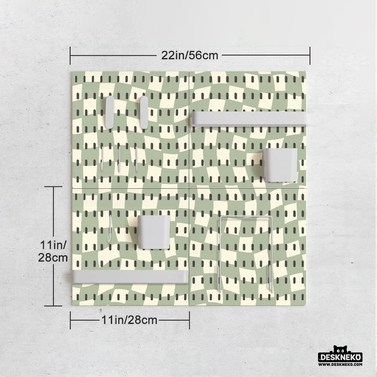 Green Checker Pegboard - Pegboard - Deskneko - Pegboards