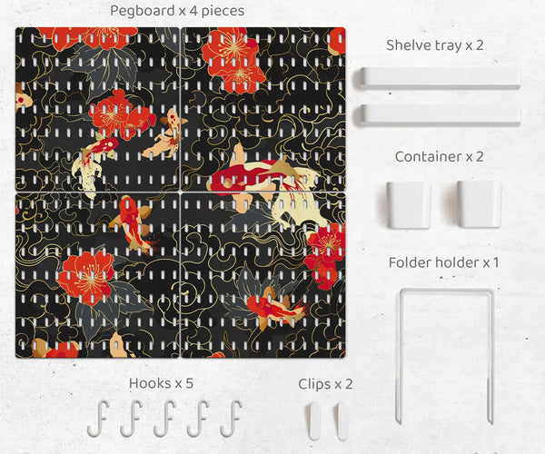 Koi Fish Pegboard Set - Deskneko