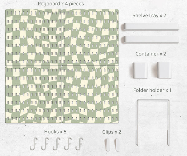 Green Checker Pegboard - Pegboard - Deskneko - Pegboards