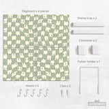 Green checker pegboard