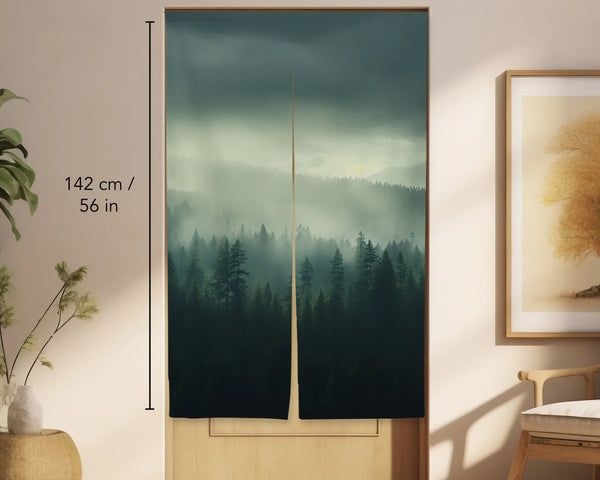 Misty forest noren door curtain