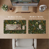 Dark botanical desk mat