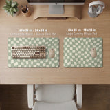 Green checker desk mat