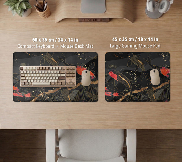 Koi waves desk mat