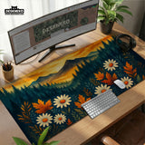 Sunset forest mountain desk mat