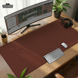 Mahogany desk mat mousepad, minimalist brown extended desk pad