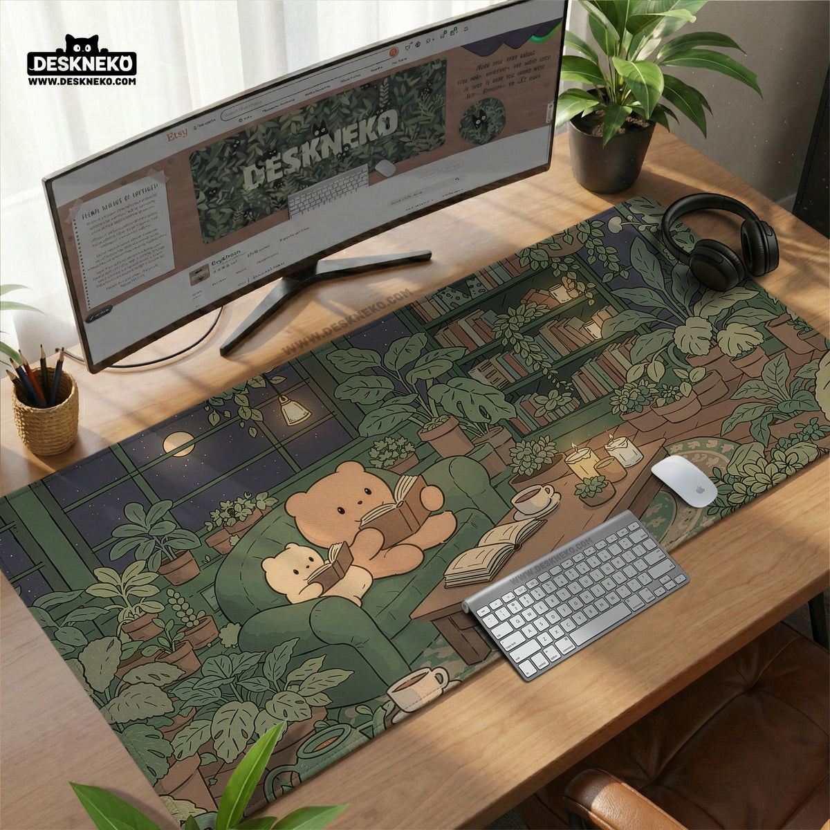 Cute bears desk mat mouse pad