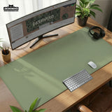 Sage green ergonomic mousepad with wrist support for desk
