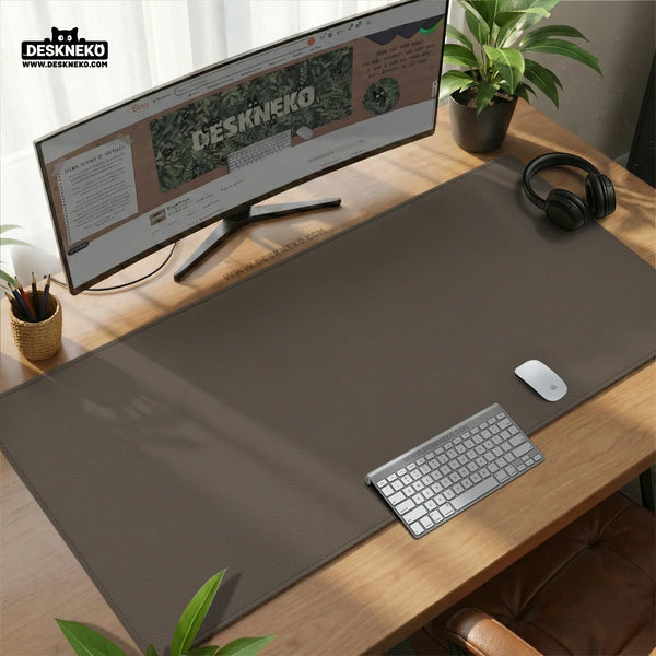 Cocoa Brown Minimalist - Deskneko