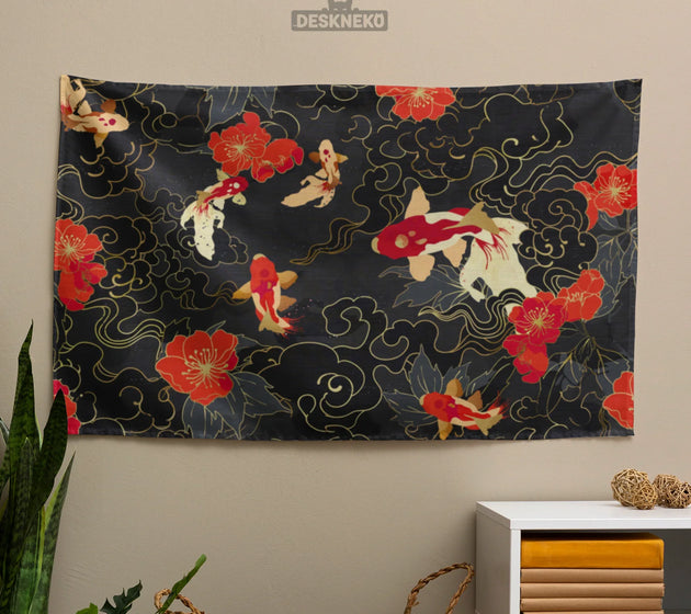 Koi fish wall tapestry