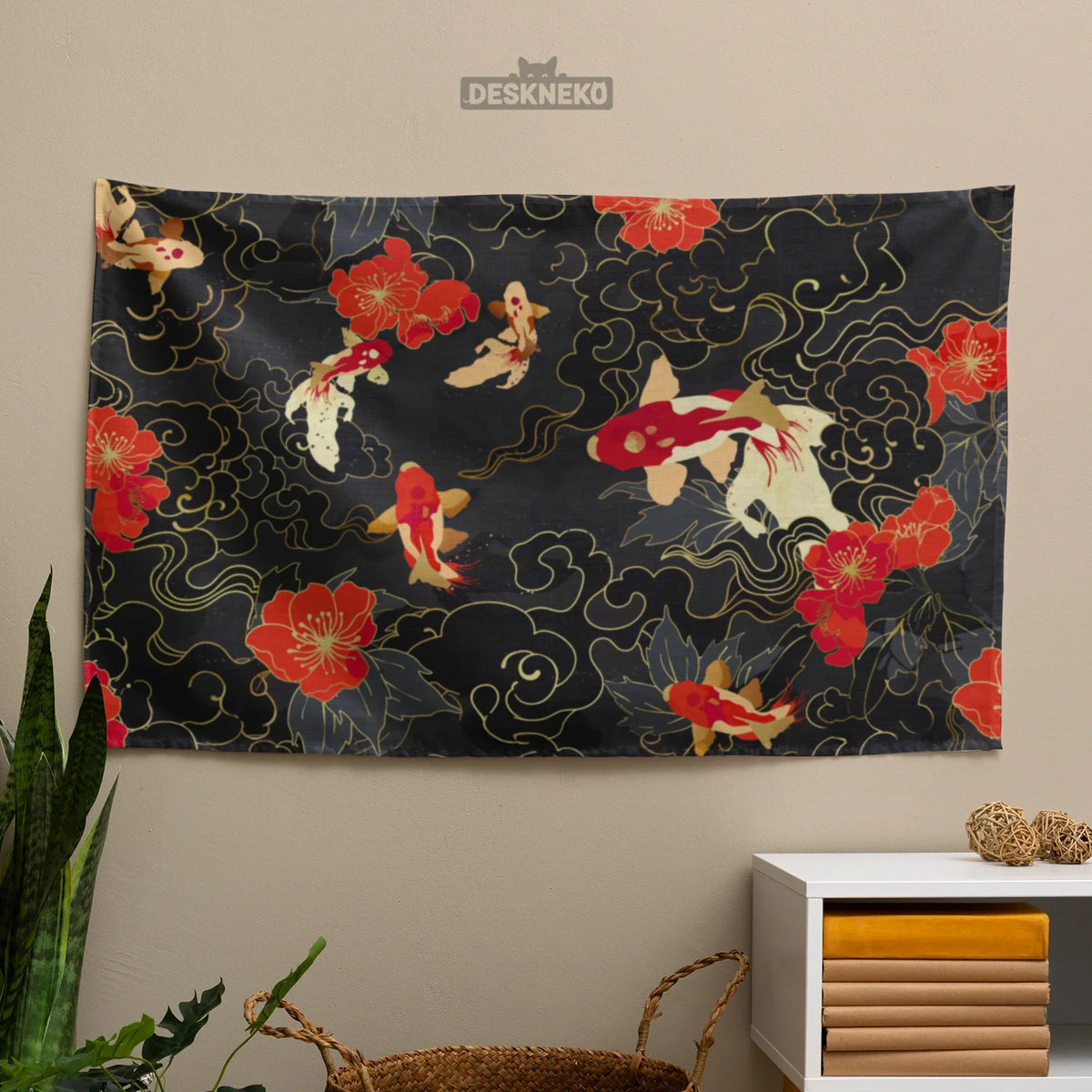 Koi fish wall tapestry