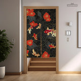 Japanese koi fish noren door curtain room divider