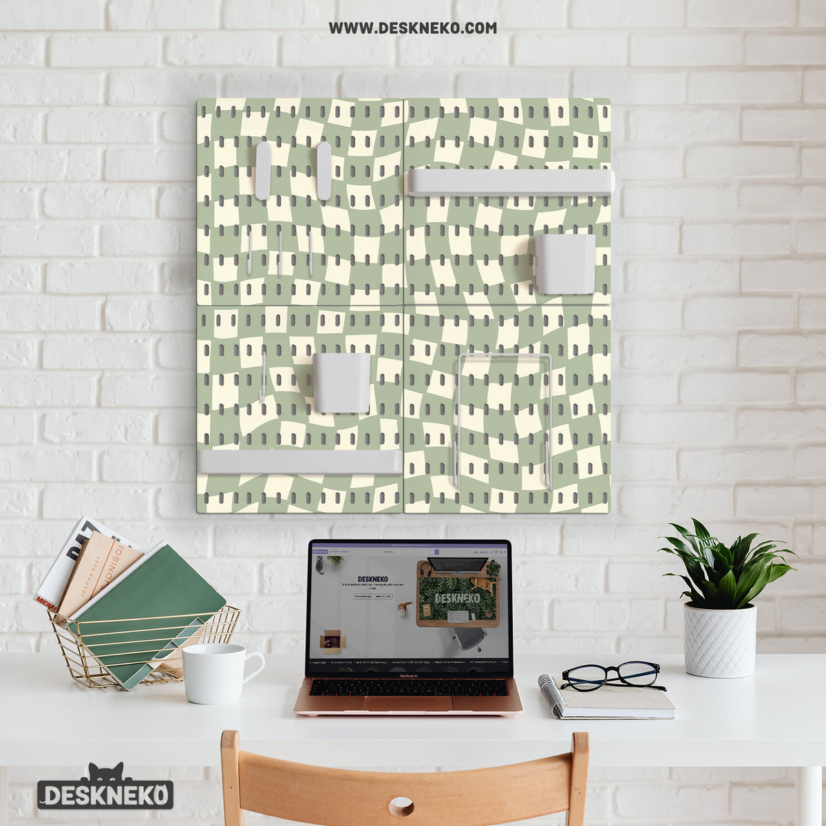 Green checker pegboard