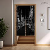 Black tokyo street noren curtain