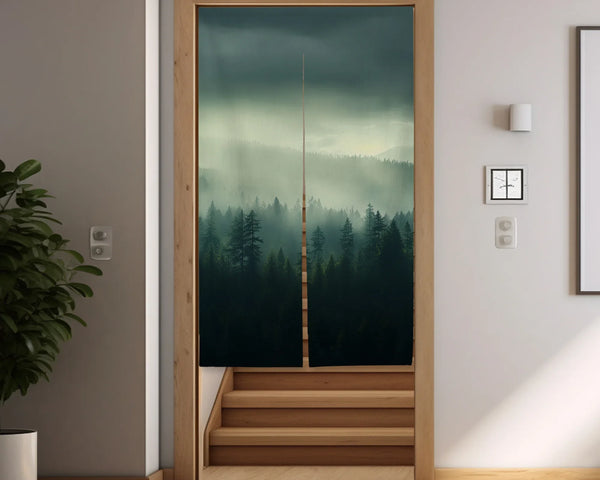 Misty forest noren door curtain