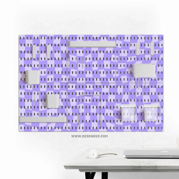 Cute Purple Pegboard - Deskneko
