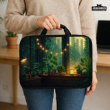 Cozy green window laptop sleeve & bag