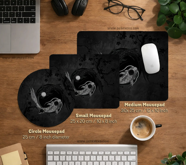 Yin yang koi deskmat