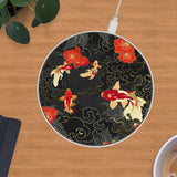 Japanese Koi Floral Wireless Charger - Deskneko