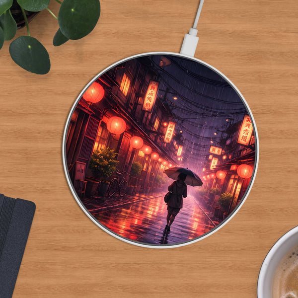 Tokyo Lantern Rain Wireless Charger - Deskneko