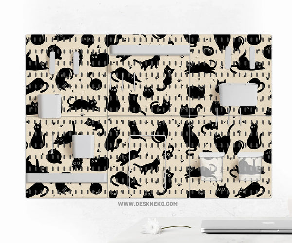 Black Cats Pegboard - Deskneko