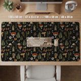 Dark botanical desk mat mousepad