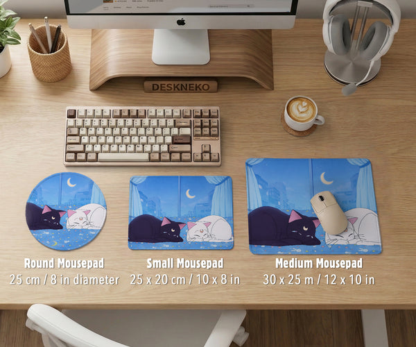 Blue Anime Aesthetic Desk Mat Mousepad - Desk Mat - Deskneko - Desk Mats & Mousepads