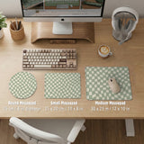 Green checker desk mat