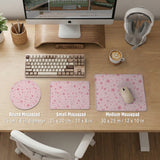 Pink cherry blossom desk mat