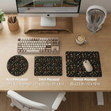 Dark botanical desk mat mousepad