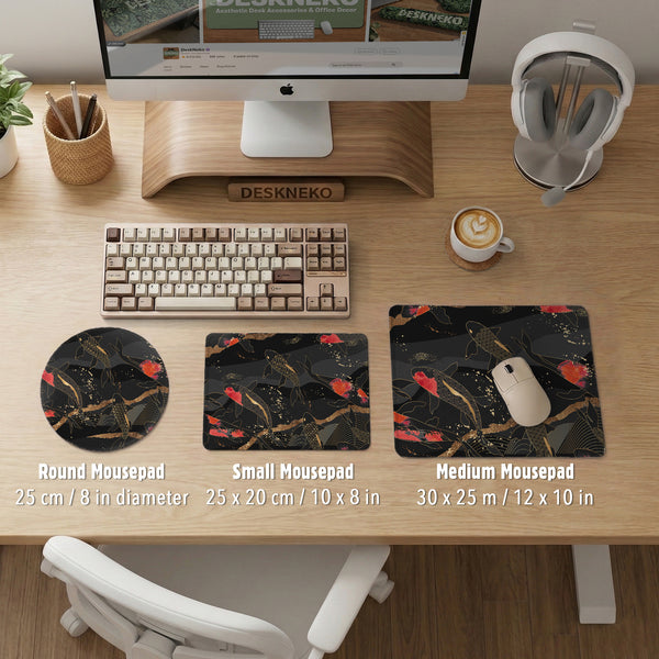 Koi Waves Desk Mat - Desk Mat - Deskneko - Desk Mats & Mousepads