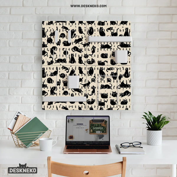 Black Cats Pegboard - Deskneko
