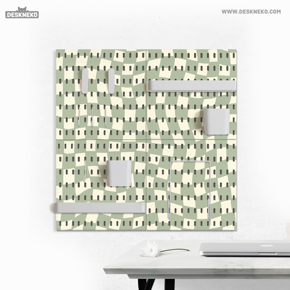 Green checker pegboard