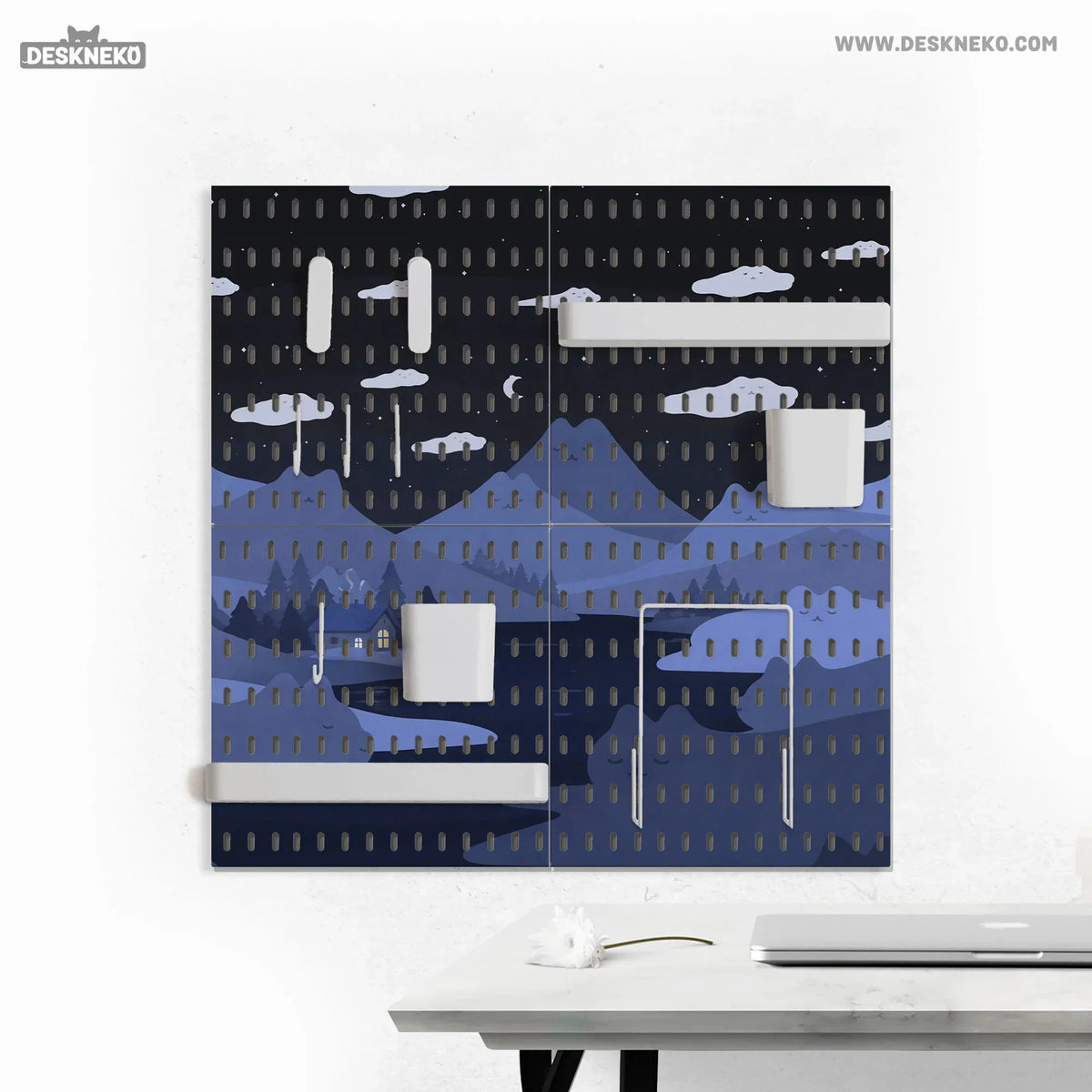 Navy Cat Hills Pegboard Organizer Set with Accessories - Deskneko